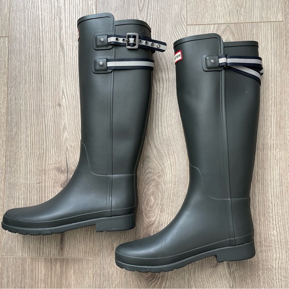 Hunter Original Refined Matte Rain Boot Size 9M Dark Slate Gray - Picture 2 of 11